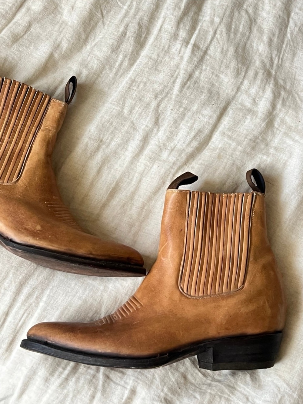 Caborca brown leather western boots